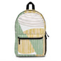 Backpack Work/school/leisure - Waterproof, Mint Green Textured Look Boho Print - 7DAY'S