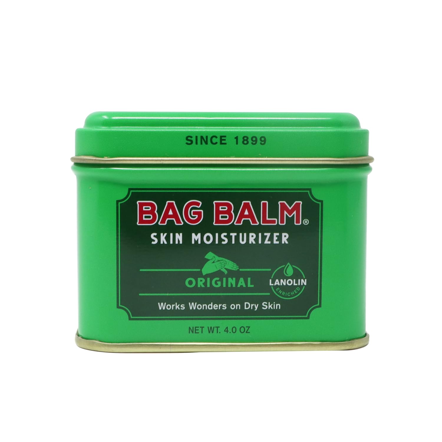 Bag Balm Vermont's Original Skin Moisturizer - Full Body Hydrating Skin Care: Dry Hands, Lips, Face, Feet & More - Unscented, Cruelty & Paraben Free - Day & Night, Men & Women (4oz Tin, Made in USA) - 7DAY'S