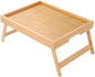 Bamboo Bed Tray Table with Foldable Legs - Multifunctional Breakfast Tray for Sofa, Bed, Eating, Working & Laptop Desk（Super Good qualiey） (Black) - 7DAY'S