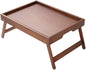 Bamboo Bed Tray Table with Foldable Legs - Multifunctional Breakfast Tray for Sofa, Bed, Eating, Working & Laptop Desk（Super Good qualiey） (Black) - 7DAY'S