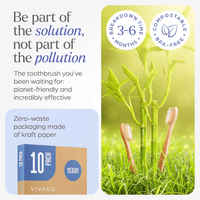 Bamboo Toothbrushes Medium Bristles 10 Pack - BPA Free Medium Bristles Toothbrushes for Adults | Eco - Friendly, Compostable & Biodegradable Toothbrush | Natural Wooden Toothbrushes - 7DAY'S