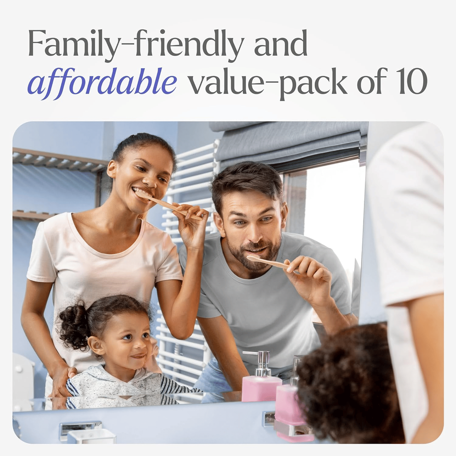 Bamboo Toothbrushes Medium Bristles 10 Pack - BPA Free Medium Bristles Toothbrushes for Adults | Eco - Friendly, Compostable & Biodegradable Toothbrush | Natural Wooden Toothbrushes - 7DAY'S