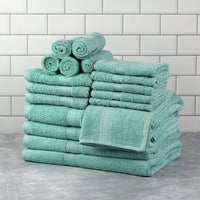 Basic Solid 18 - Piece Bath Towel Set Collection - 7DAY'S