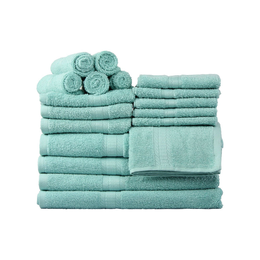 Basic Solid 18 - Piece Bath Towel Set Collection - 7DAY'S