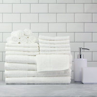 Basic Solid 18 - Piece Bath Towel Set Collection - 7DAY'S