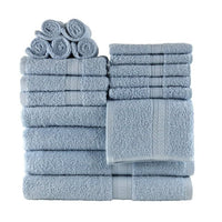 Basic Solid 18 - Piece Bath Towel Set Collection - 7DAY'S