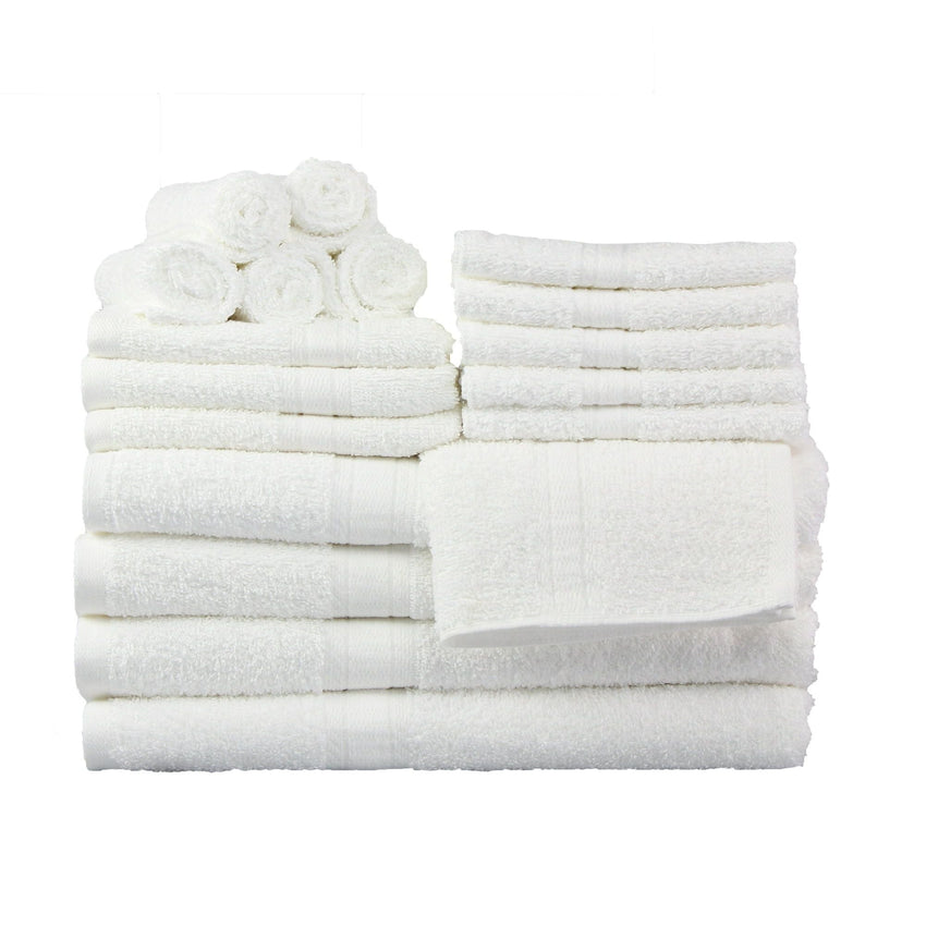 Basic Solid 18 - Piece Bath Towel Set Collection - 7DAY'S