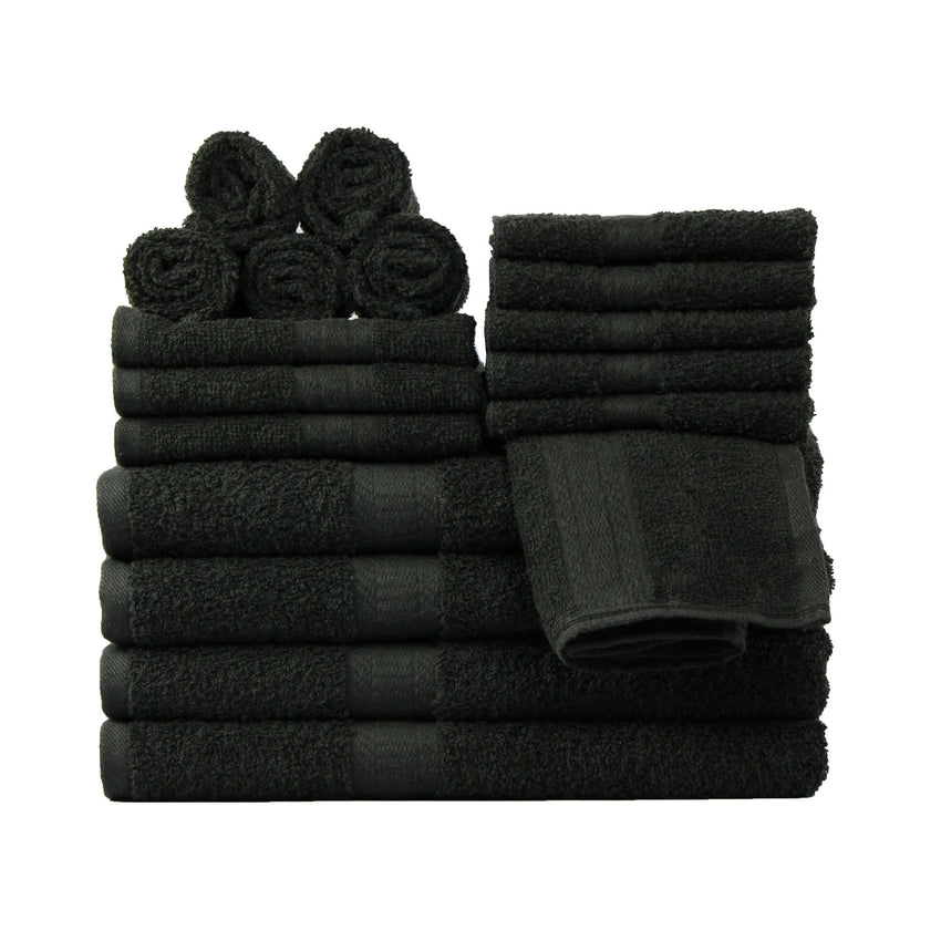 Basic Solid 18 - Piece Bath Towel Set Collection - 7DAY'S