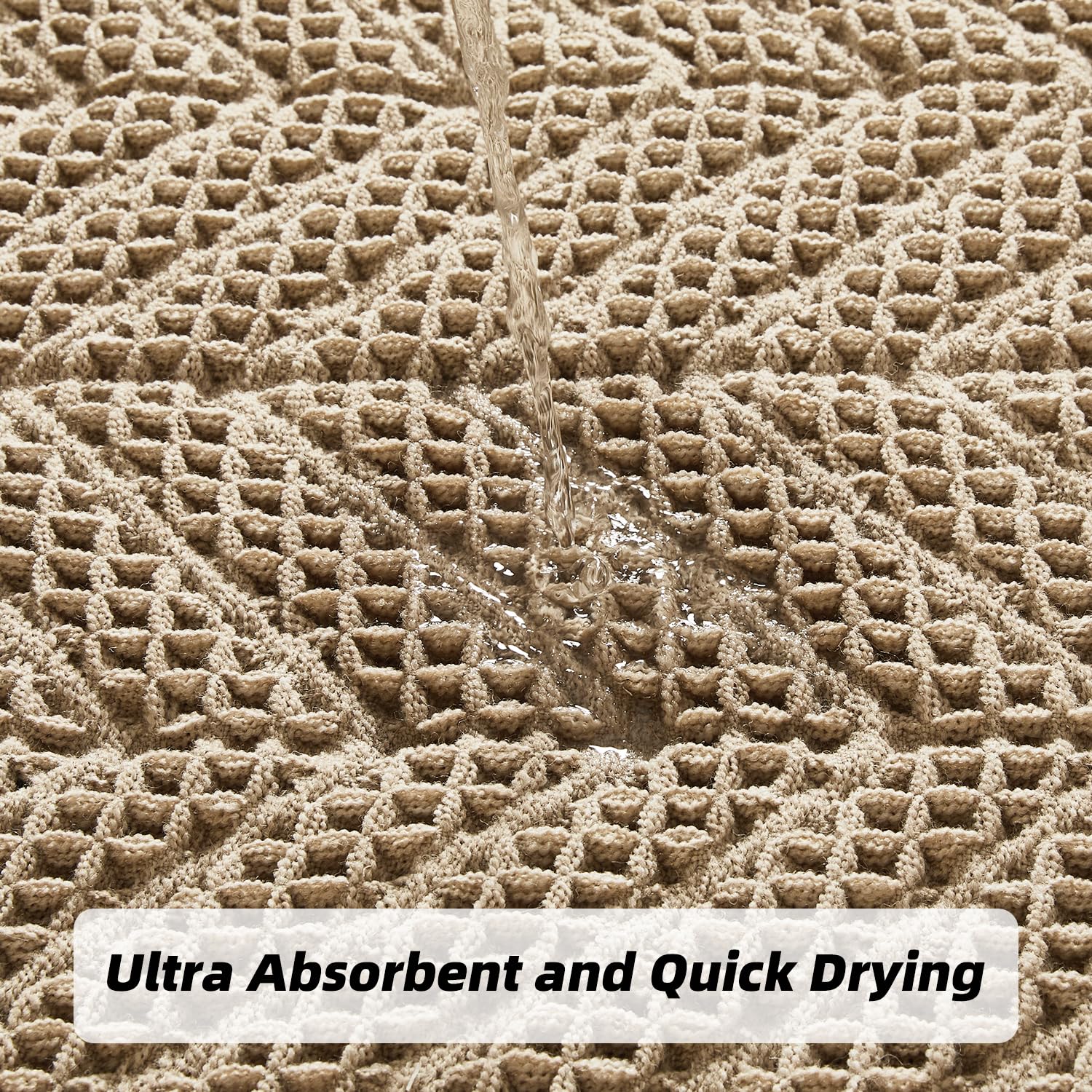 Bathroom Floor Mat,Boho Bath Rug,Super Absorbent Bath Mat,Bathroom Rugs Non Slip Washable, Quick Dry Shower Mats, Ultra Soft Bath Mat Towel,Brown,18"*30" - 7DAY'S