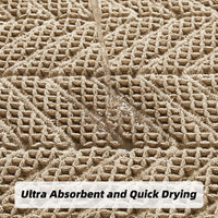 Bathroom Floor Mat,Boho Bath Rug,Super Absorbent Bath Mat,Bathroom Rugs Non Slip Washable, Quick Dry Shower Mats, Ultra Soft Bath Mat Towel,Brown,18"*30" - 7DAY'S