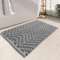 Bathroom Floor Mat,Boho Bath Rug,Super Absorbent Bath Mat,Bathroom Rugs Non Slip Washable, Quick Dry Shower Mats, Ultra Soft Bath Mat Towel,Brown,18"*30" - 7DAY'S