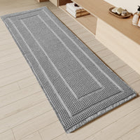 Bathroom Floor Mat,Boho Bath Rug,Super Absorbent Bath Mat,Bathroom Rugs Non Slip Washable, Quick Dry Shower Mats, Ultra Soft Bath Mat Towel,Brown,18"*30" - 7DAY'S
