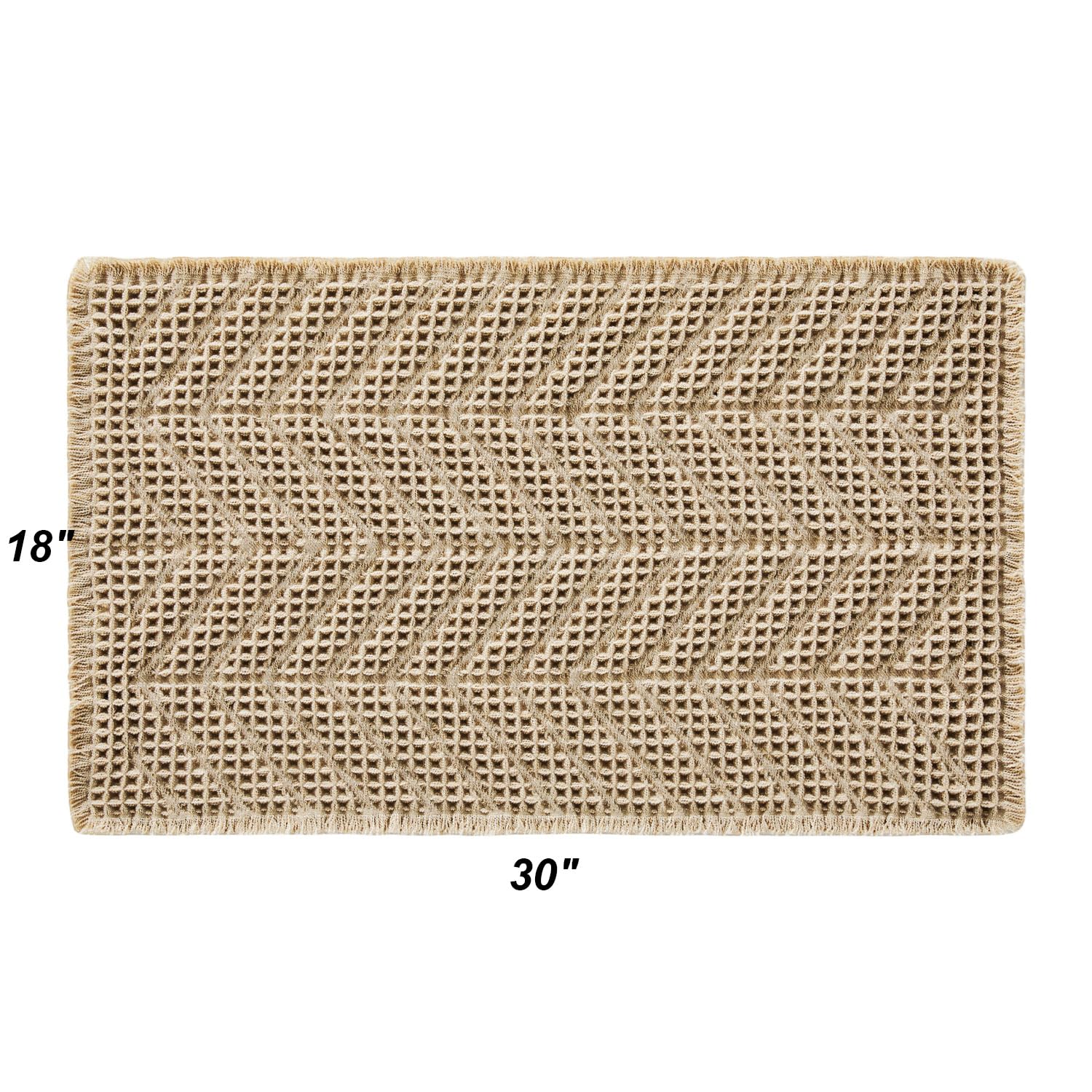 Bathroom Floor Mat,Boho Bath Rug,Super Absorbent Bath Mat,Bathroom Rugs Non Slip Washable, Quick Dry Shower Mats, Ultra Soft Bath Mat Towel,Brown,18"*30" - 7DAY'S