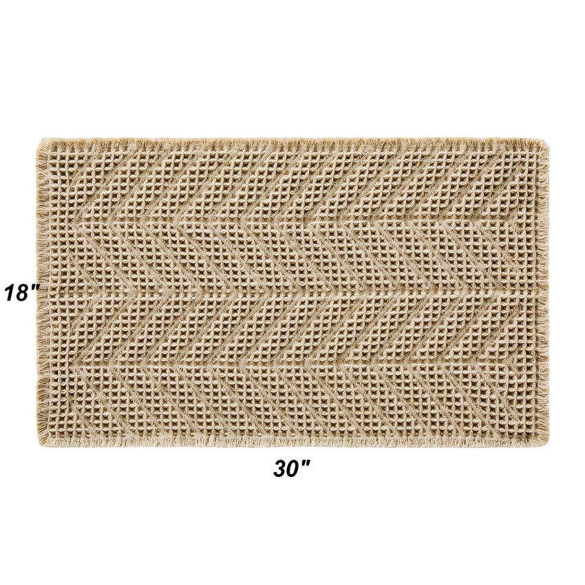 Bathroom Floor Mat,Boho Bath Rug,Super Absorbent Bath Mat,Bathroom Rugs Non Slip Washable, Quick Dry Shower Mats, Ultra Soft Bath Mat Towel,Brown,18"*30" - 7DAY'S