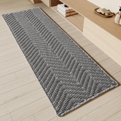 Bathroom Floor Mat,Boho Bath Rug,Super Absorbent Bath Mat,Bathroom Rugs Non Slip Washable, Quick Dry Shower Mats, Ultra Soft Bath Mat Towel,Brown,18"*30" - 7DAY'S
