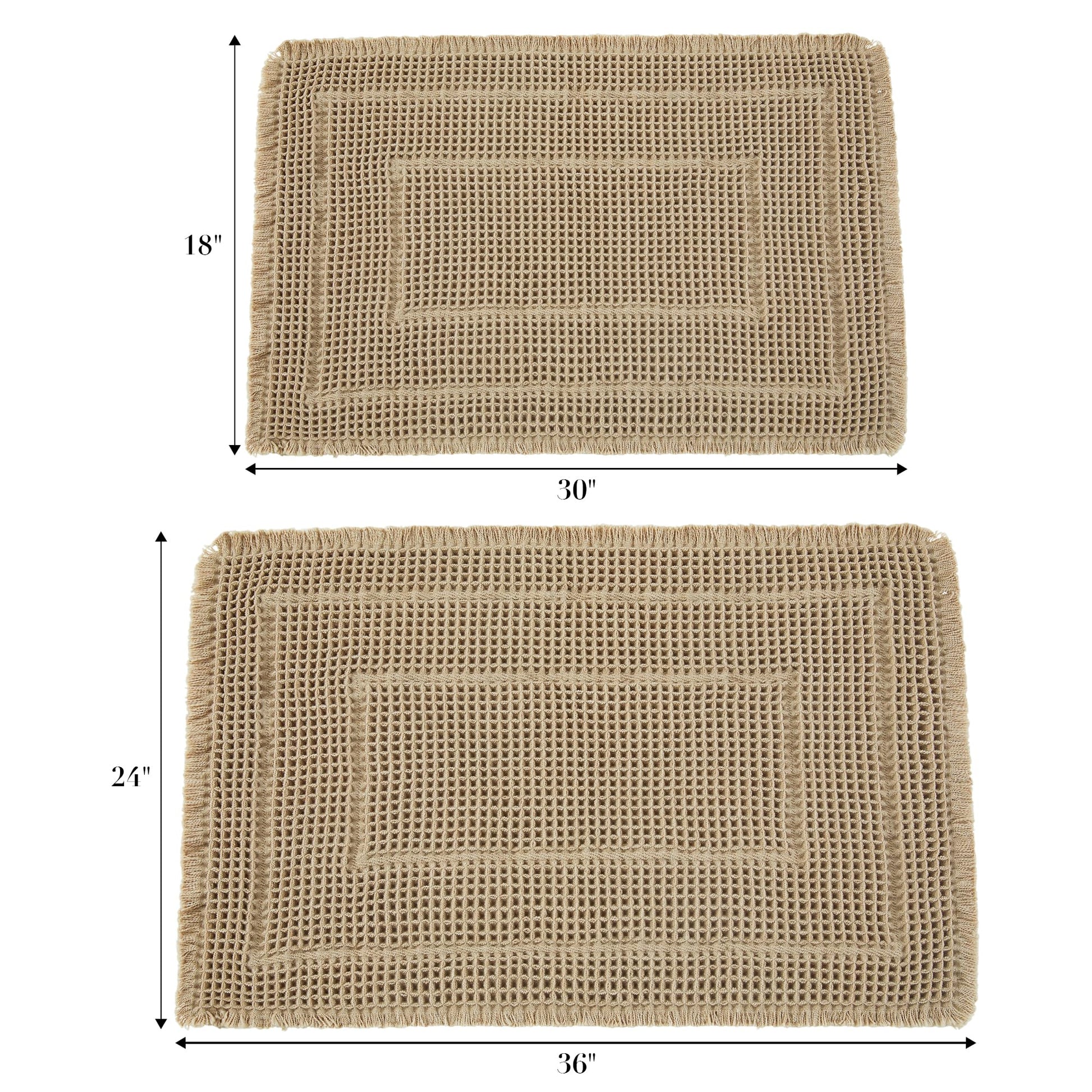 Bathroom Floor Mat,Boho Bath Rug,Super Absorbent Bath Mat,Bathroom Rugs Non Slip Washable, Quick Dry Shower Mats, Ultra Soft Bath Mat Towel,Brown,18"*30" - 7DAY'S