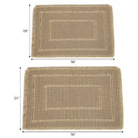 Bathroom Floor Mat,Boho Bath Rug,Super Absorbent Bath Mat,Bathroom Rugs Non Slip Washable, Quick Dry Shower Mats, Ultra Soft Bath Mat Towel,Brown,18"*30" - 7DAY'S
