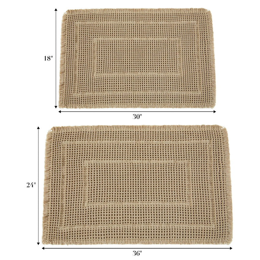 Bathroom Floor Mat,Boho Bath Rug,Super Absorbent Bath Mat,Bathroom Rugs Non Slip Washable, Quick Dry Shower Mats, Ultra Soft Bath Mat Towel,Brown,18"*30" - 7DAY'S