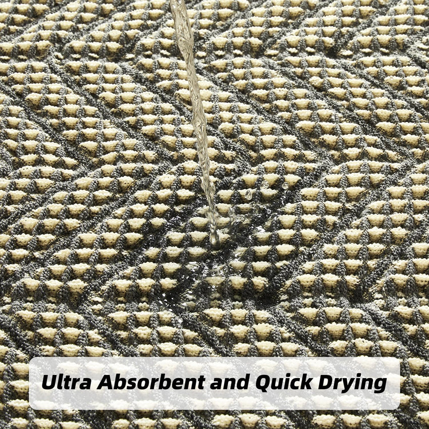 Bathroom Floor Mat,Boho Bath Rug,Super Absorbent Bath Mat,Bathroom Rugs Non Slip Washable, Quick Dry Shower Mats, Ultra Soft Bath Mat Towel,Brown,18"*30" - 7DAY'S