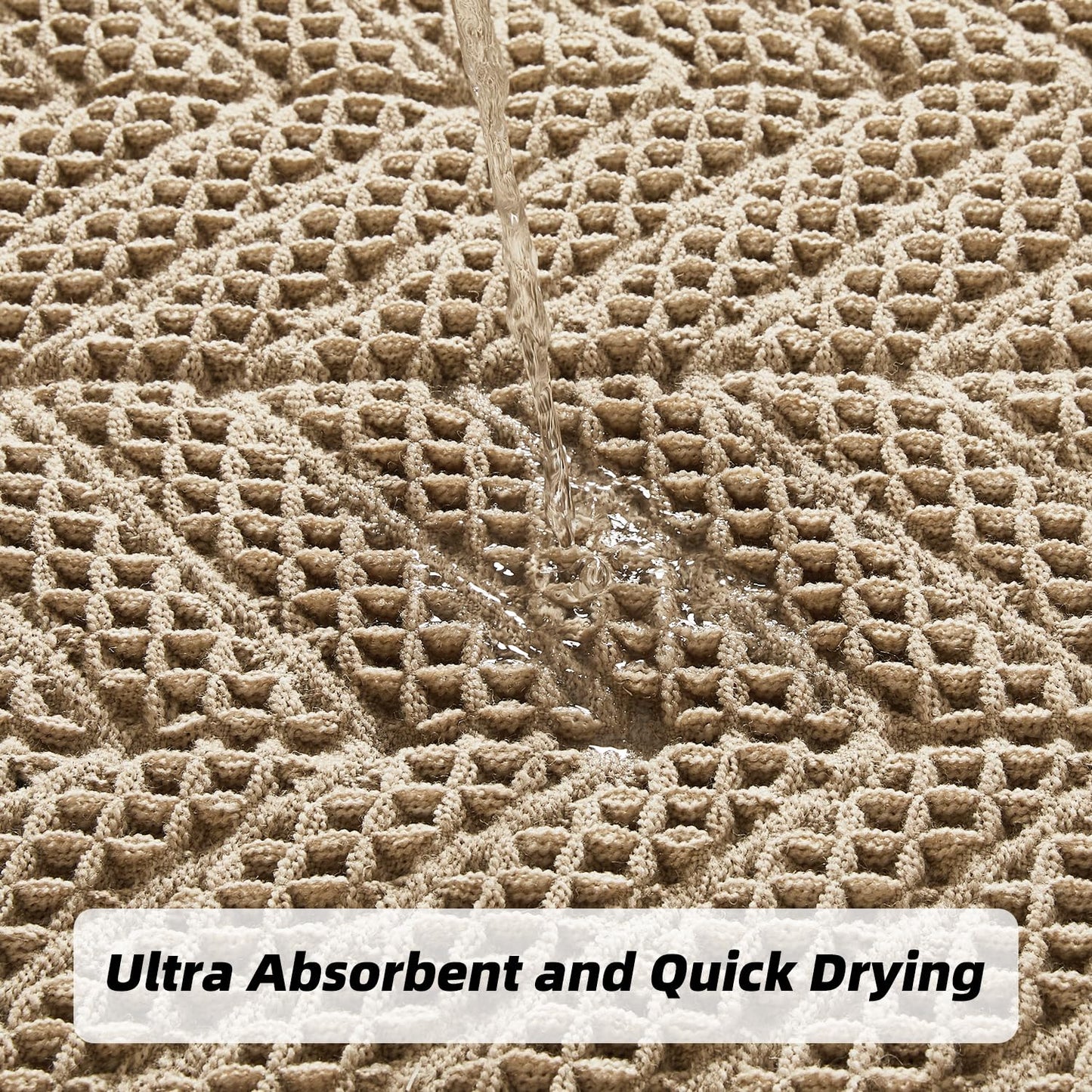 Bathroom Floor Mat,Boho Bath Rug,Super Absorbent Bath Mat,Bathroom Rugs Non Slip Washable, Quick Dry Shower Mats, Ultra Soft Bath Mat Towel,Brown,18"*30" - 7DAY'S
