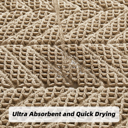 Bathroom Floor Mat,Boho Bath Rug,Super Absorbent Bath Mat,Bathroom Rugs Non Slip Washable, Quick Dry Shower Mats, Ultra Soft Bath Mat Towel,Brown,18"*30" - 7DAY'S