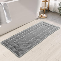Bathroom Floor Mat,Boho Bath Rug,Super Absorbent Bath Mat,Bathroom Rugs Non Slip Washable, Quick Dry Shower Mats, Ultra Soft Bath Mat Towel,Brown,18"*30" - 7DAY'S