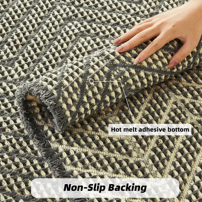 Bathroom Floor Mat,Boho Bath Rug,Super Absorbent Bath Mat,Bathroom Rugs Non Slip Washable, Quick Dry Shower Mats, Ultra Soft Bath Mat Towel,Brown,18"*30" - 7DAY'S