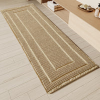 Bathroom Floor Mat,Boho Bath Rug,Super Absorbent Bath Mat,Bathroom Rugs Non Slip Washable, Quick Dry Shower Mats, Ultra Soft Bath Mat Towel,Brown,18"*30" - 7DAY'S