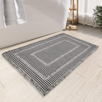 Bathroom Floor Mat,Boho Bath Rug,Super Absorbent Bath Mat,Bathroom Rugs Non Slip Washable, Quick Dry Shower Mats, Ultra Soft Bath Mat Towel,Brown,18"*30" - 7DAY'S