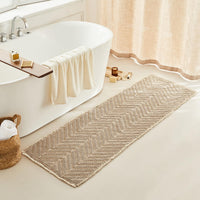Bathroom Floor Mat,Boho Bath Rug,Super Absorbent Bath Mat,Bathroom Rugs Non Slip Washable, Quick Dry Shower Mats, Ultra Soft Bath Mat Towel,Brown,18"*30" - 7DAY'S