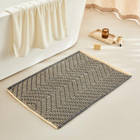 Bathroom Floor Mat,Boho Bath Rug,Super Absorbent Bath Mat,Bathroom Rugs Non Slip Washable, Quick Dry Shower Mats, Ultra Soft Bath Mat Towel,Brown,18"*30" - 7DAY'S