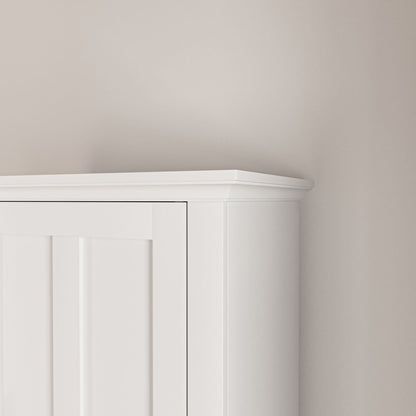 Bathroom Floor Storage Cabinet with 2 Doors Living Room Wooden Cabinet with 6 Shelves 15.75 x 11.81 x 66.93 inch - 7DAY'S
