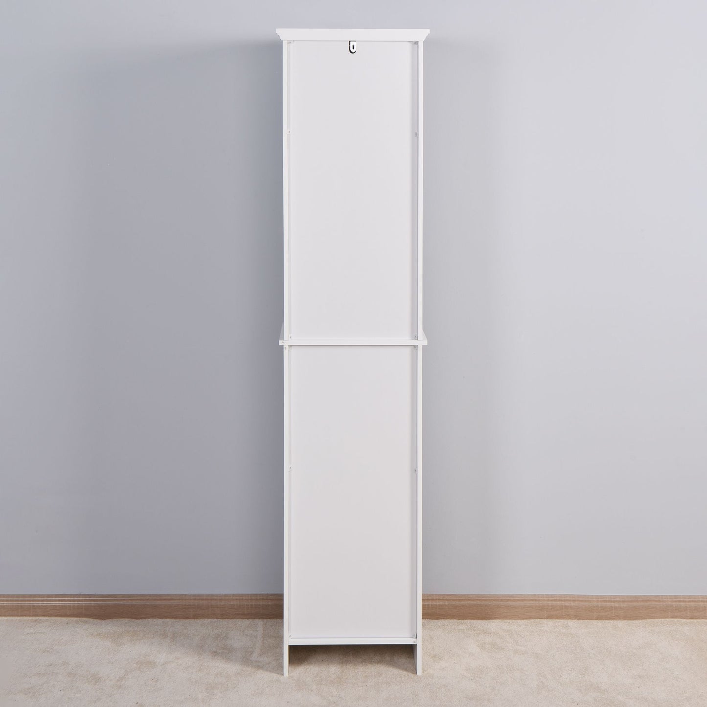 Bathroom Floor Storage Cabinet with 2 Doors Living Room Wooden Cabinet with 6 Shelves 15.75 x 11.81 x 66.93 inch - 7DAY'S