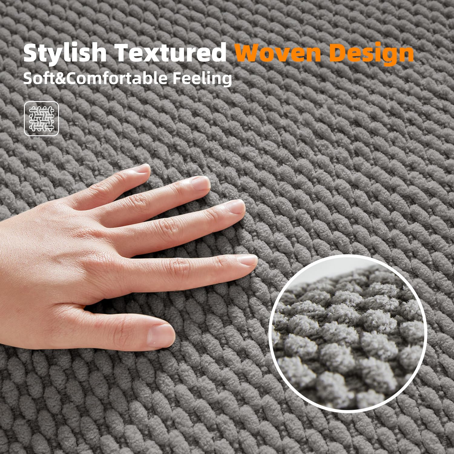 Bathroom Rug - Soft and Absorbent Chenille with Rubber Backing, Quick - Dry Mat Washable Runner Rug for Shower Floor, Bathmat Accessories and Decor Khaki 16"*24" - 7DAY'S