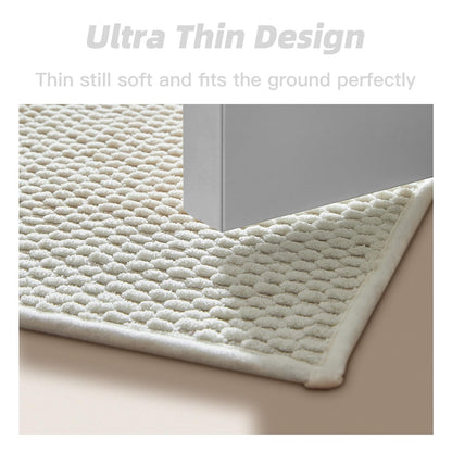Bathroom Rug - Soft and Absorbent Chenille with Rubber Backing, Quick - Dry Mat Washable Runner Rug for Shower Floor, Bathmat Accessories and Decor Khaki 16"*24" - 7DAY'S