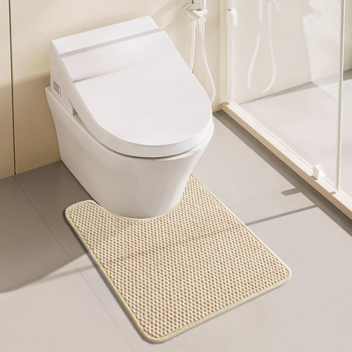 Bathroom Rug - Soft and Absorbent Chenille with Rubber Backing, Quick - Dry Mat Washable Runner Rug for Shower Floor, Bathmat Accessories and Decor Khaki 16"*24" - 7DAY'S