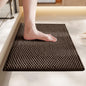 Bathroom Rug - Soft and Absorbent Chenille with Rubber Backing, Quick - Dry Mat Washable Runner Rug for Shower Floor, Bathmat Accessories and Decor Khaki 16"*24" - 7DAY'S