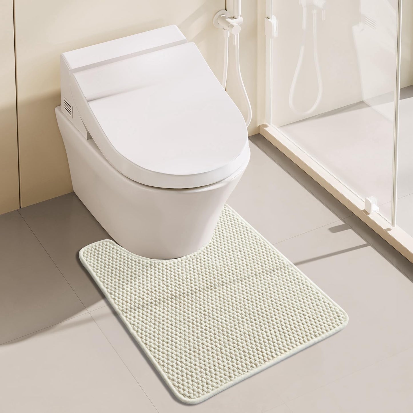 Bathroom Rug - Soft and Absorbent Chenille with Rubber Backing, Quick - Dry Mat Washable Runner Rug for Shower Floor, Bathmat Accessories and Decor Khaki 16"*24" - 7DAY'S