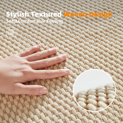 Bathroom Rug - Soft and Absorbent Chenille with Rubber Backing, Quick - Dry Mat Washable Runner Rug for Shower Floor, Bathmat Accessories and Decor Khaki 16"*24" - 7DAY'S