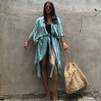 Beach Cover Ups for Swimwear Women Black Tie Dye Kimono Swimsuit Cape Summer Dress 2022 Beachwear Outfits Sales - 7DAY'S