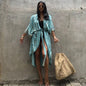 Beach Cover Ups for Swimwear Women Black Tie Dye Kimono Swimsuit Cape Summer Dress 2022 Beachwear Outfits Sales - 7DAY'S