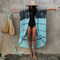 Beach Cover Ups for Swimwear Women Black Tie Dye Kimono Swimsuit Cape Summer Dress 2022 Beachwear Outfits Sales - 7DAY'S