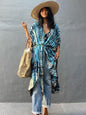 Beach Cover Ups for Swimwear Women Black Tie Dye Kimono Swimsuit Cape Summer Dress 2022 Beachwear Outfits Sales - 7DAY'S