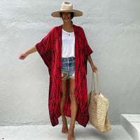 Beach Cover Ups for Swimwear Women Black Tie Dye Kimono Swimsuit Cape Summer Dress 2022 Beachwear Outfits Sales - 7DAY'S