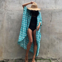 Beach Cover Ups for Swimwear Women Black Tie Dye Kimono Swimsuit Cape Summer Dress 2022 Beachwear Outfits Sales - 7DAY'S