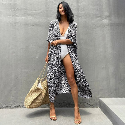 Beach Cover Ups for Swimwear Women Black Tie Dye Kimono Swimsuit Cape Summer Dress 2022 Beachwear Outfits Sales - 7DAY'S