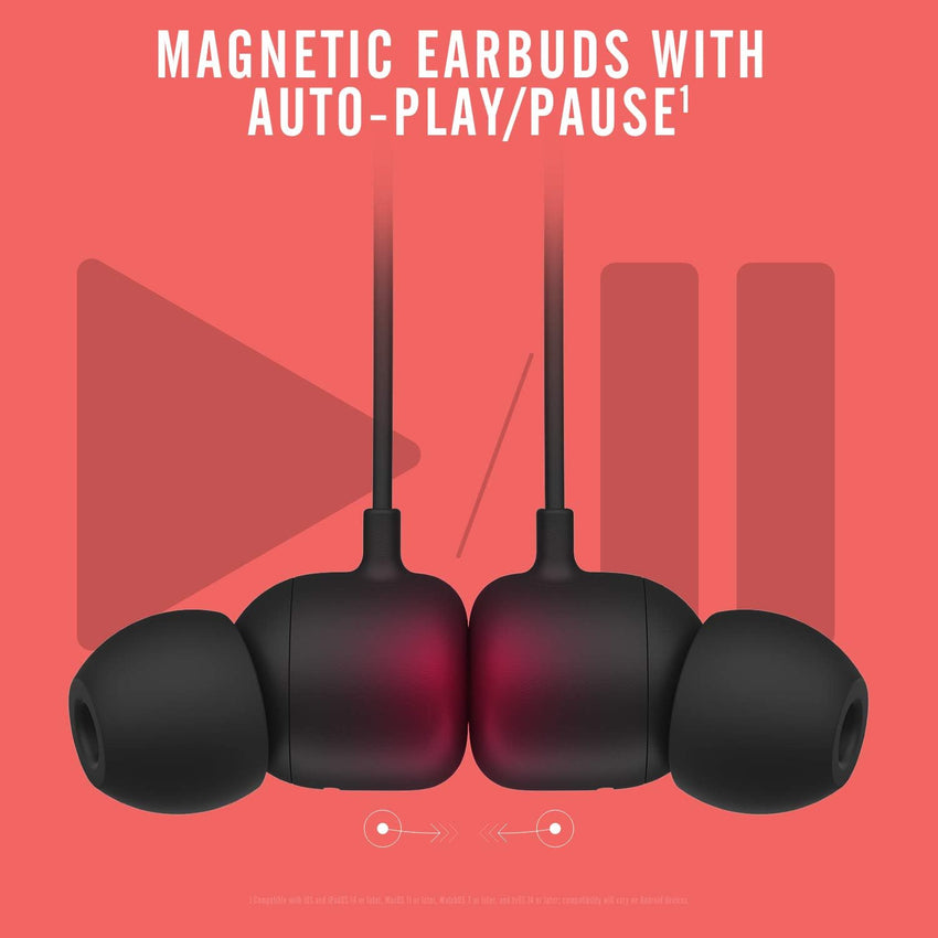 Beats Flex Wireless Earbuds - Apple W1 Headphone Chip, Magnetic Earphones, Class 1 Bluetooth, 12 Hours of Listening Time, Built - in Microphone - Black - 7DAY'S