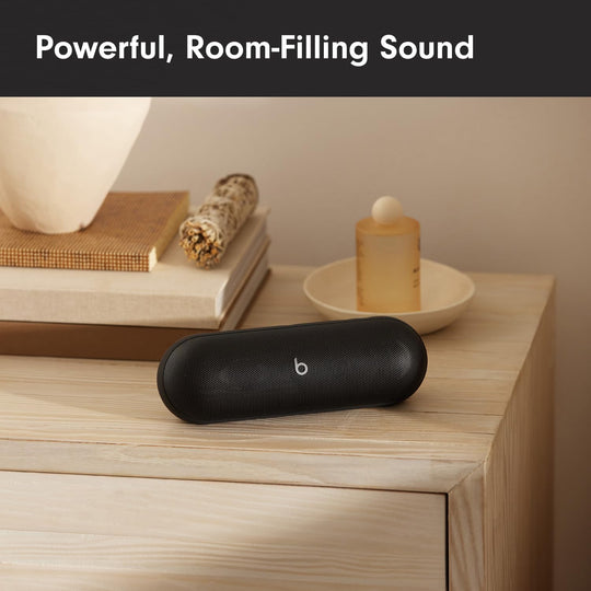Beats Pill - Bluetooth Speaker and Portable Wireless Charger via USB - C - Up to 24 Hours Battery Life, IP67 Water Resistant, Apple & Android Compatible, Built - in Microphone – Matte Black (Renewed) - 7DAY'S