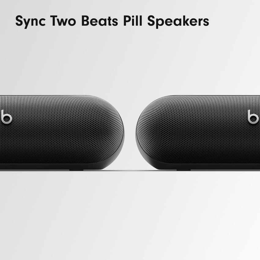 Beats Pill - Bluetooth Speaker and Portable Wireless Charger via USB - C - Up to 24 Hours Battery Life, IP67 Water Resistant, Apple & Android Compatible, Built - in Microphone – Matte Black (Renewed) - 7DAY'S