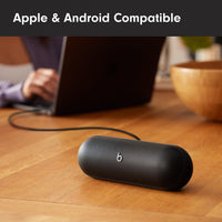 Beats Pill - Bluetooth Speaker and Portable Wireless Charger via USB - C - Up to 24 Hours Battery Life, IP67 Water Resistant, Apple & Android Compatible, Built - in Microphone – Matte Black (Renewed) - 7DAY'S